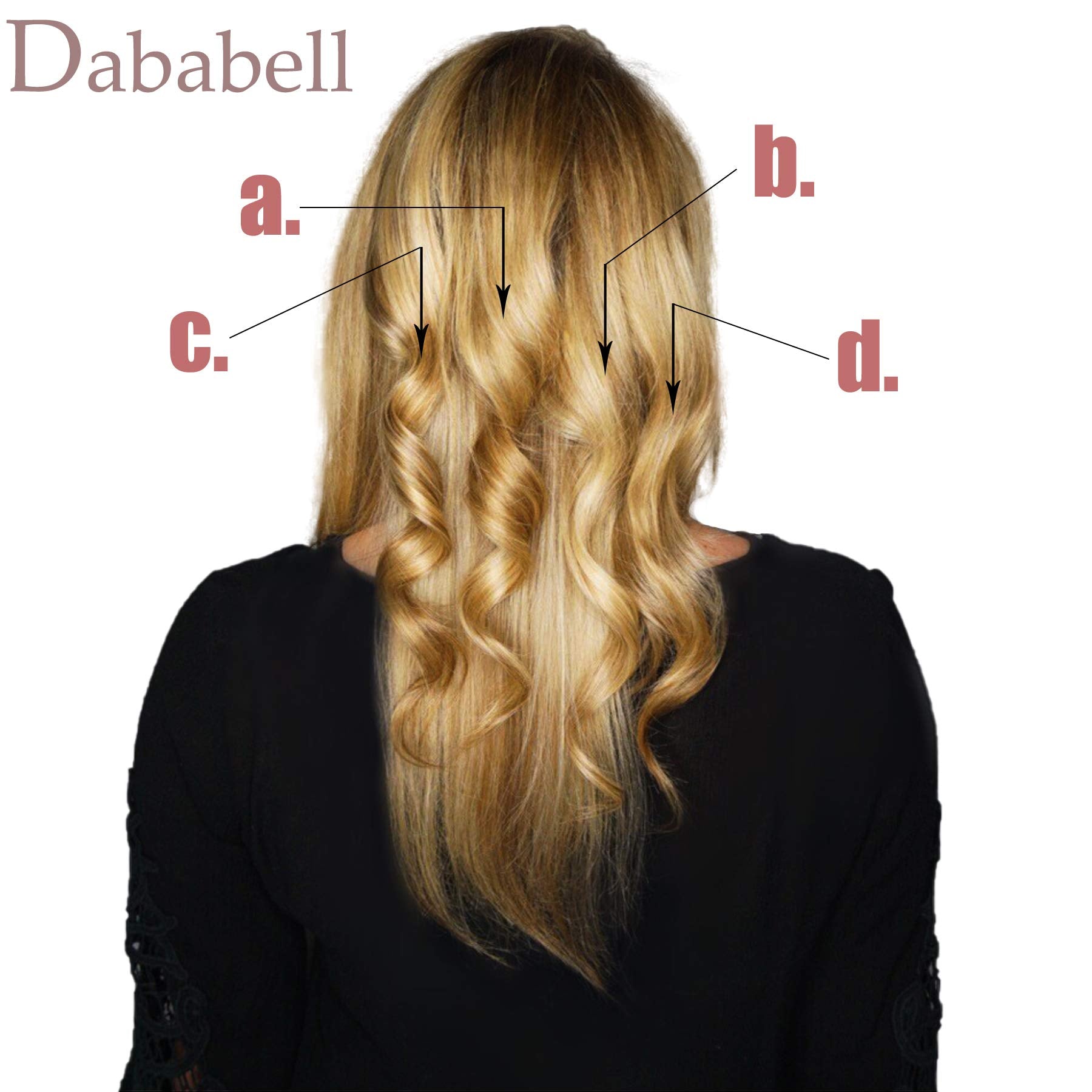 Rulos para cabello largo de Dababell para ondas definidas.