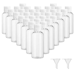 Dabacc botellas 60ml transparentes con tapa abatible para dosificación fácil