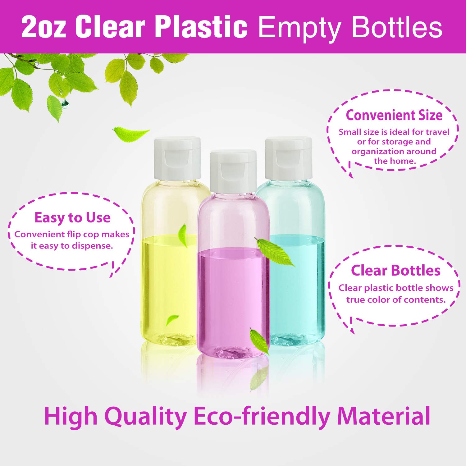 Dabacc botellas para viaje para cosméticos