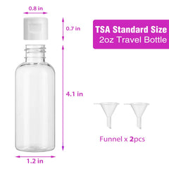 Dabacc conjunto de 30 botellas plásticas vacías para viajar