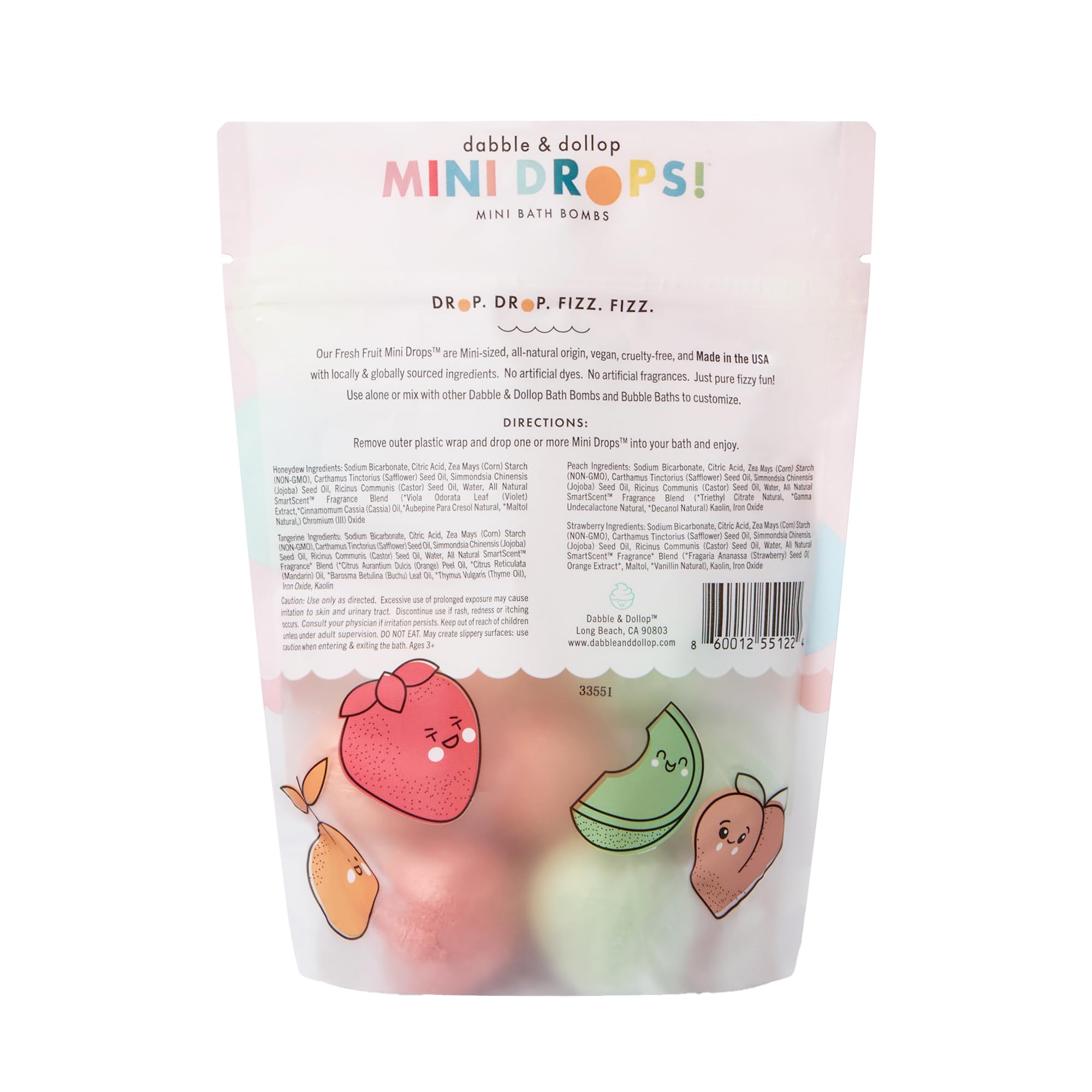 Dabble & Dollop, ingredientes naturales sin colorantes artificiales.