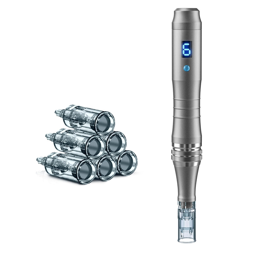 DAHOZE DermaStamp empaque compacto para viaje.