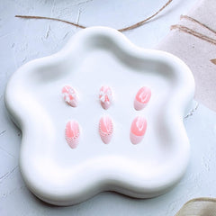 DAJIJIYOU uñas francesas blancas con punta para uso diario.