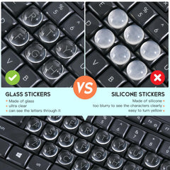 DAMMOMKO pegatinas de teclado instalacion facil y rapida para uñas largas.