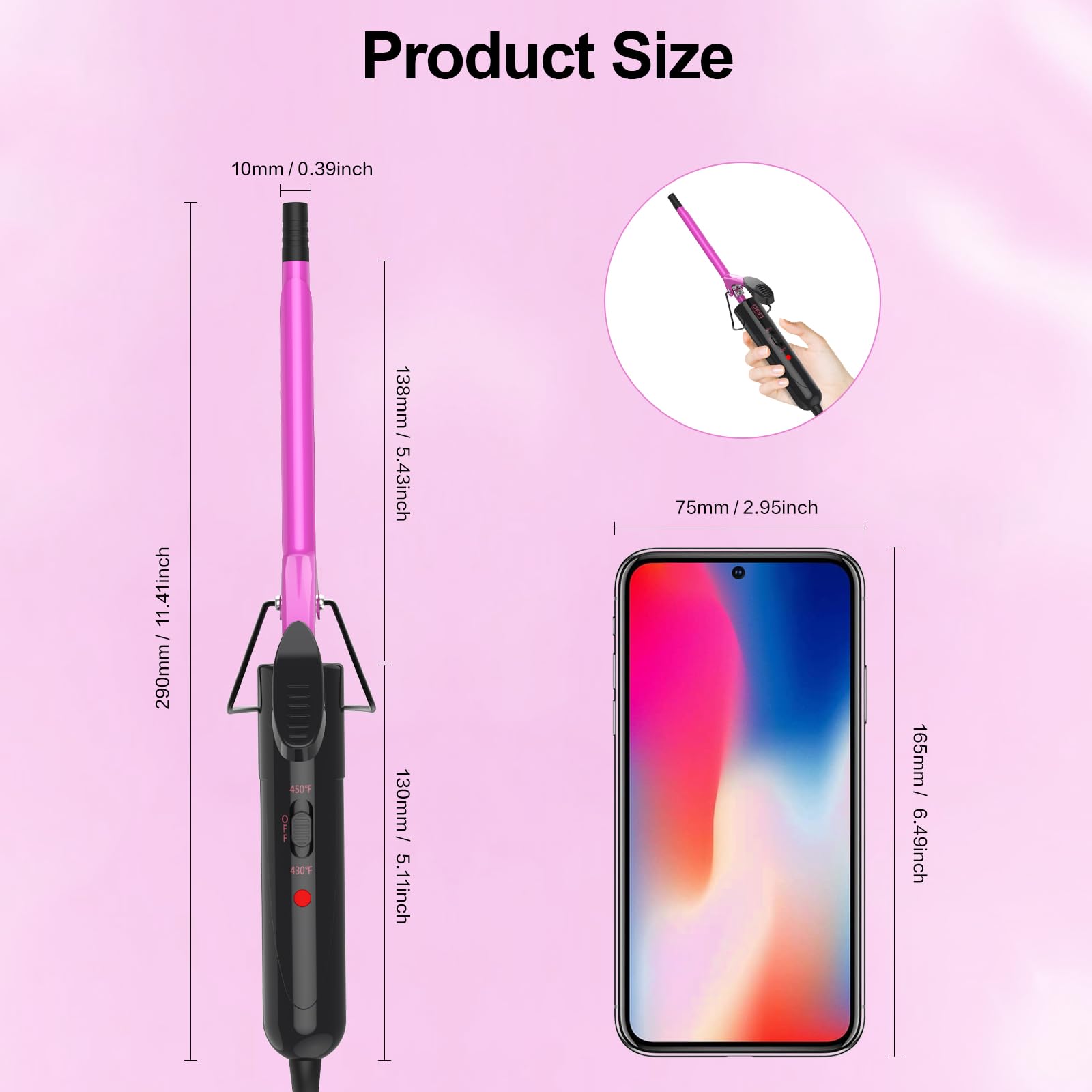 DAN Technology calor estable para rizos definidos y sedosos.