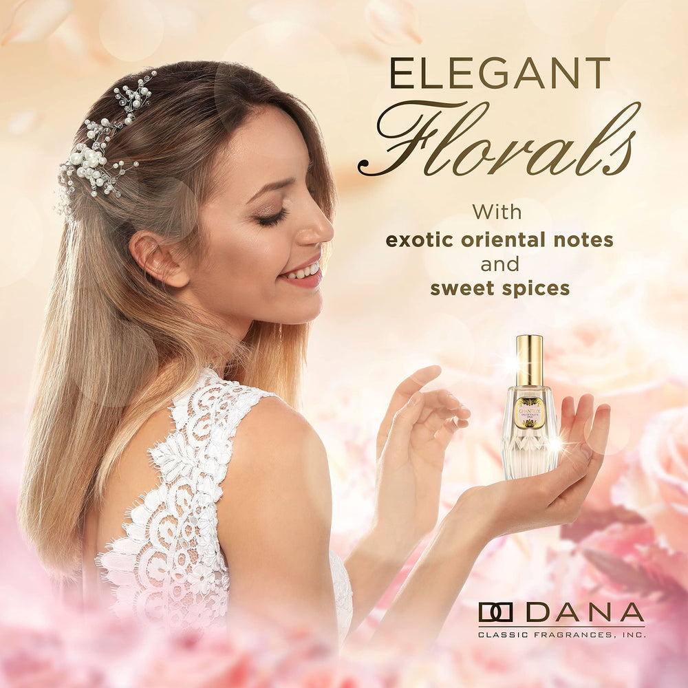 Dana Chantilly: notas-corazon, rosa y especias que marcan el centro del aroma.