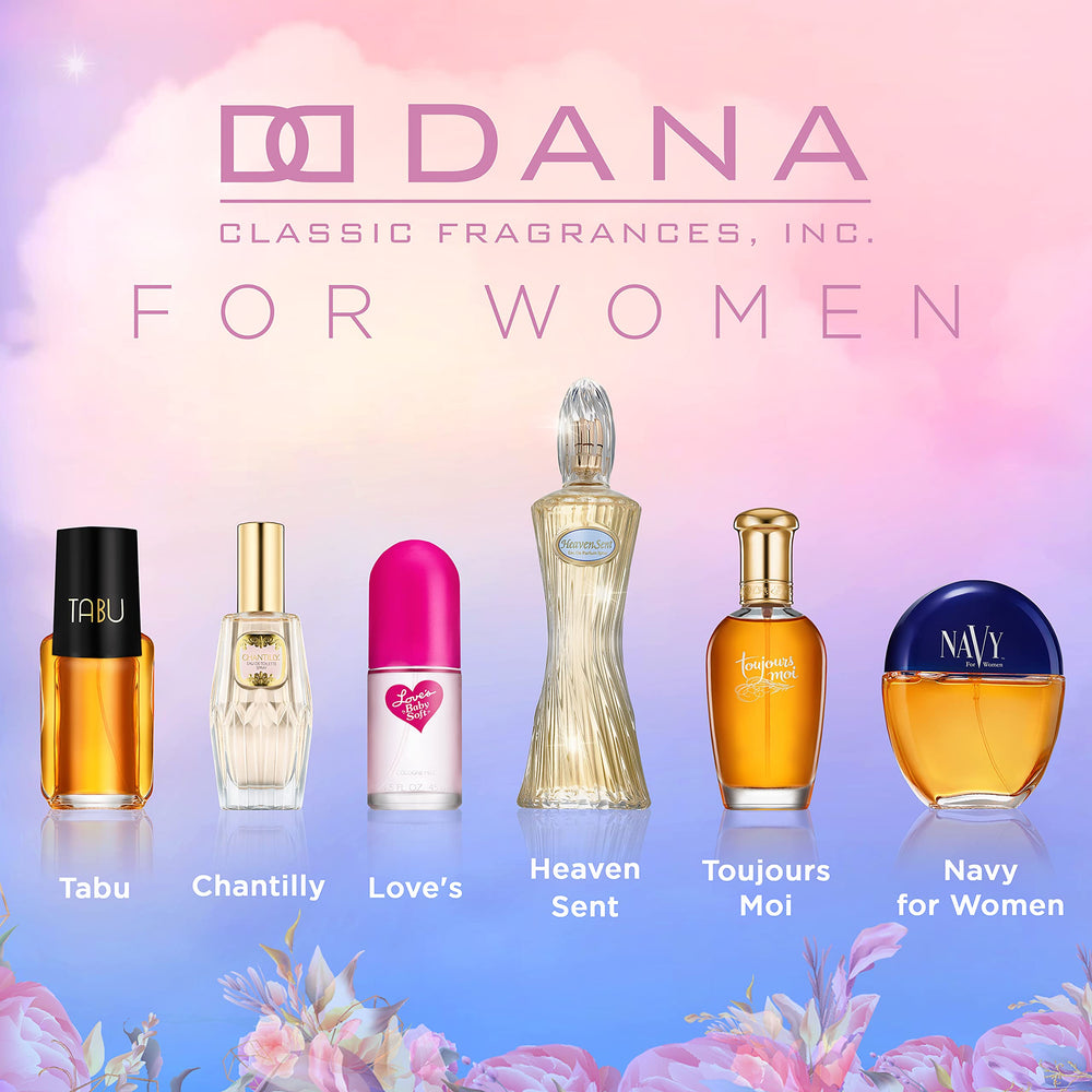 Dana Heaven Sent, primer plano del envase con detalles dorados