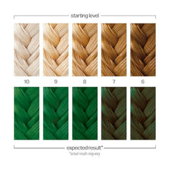 Cabello con Empire Verde luciendo un tono intenso y duradero.