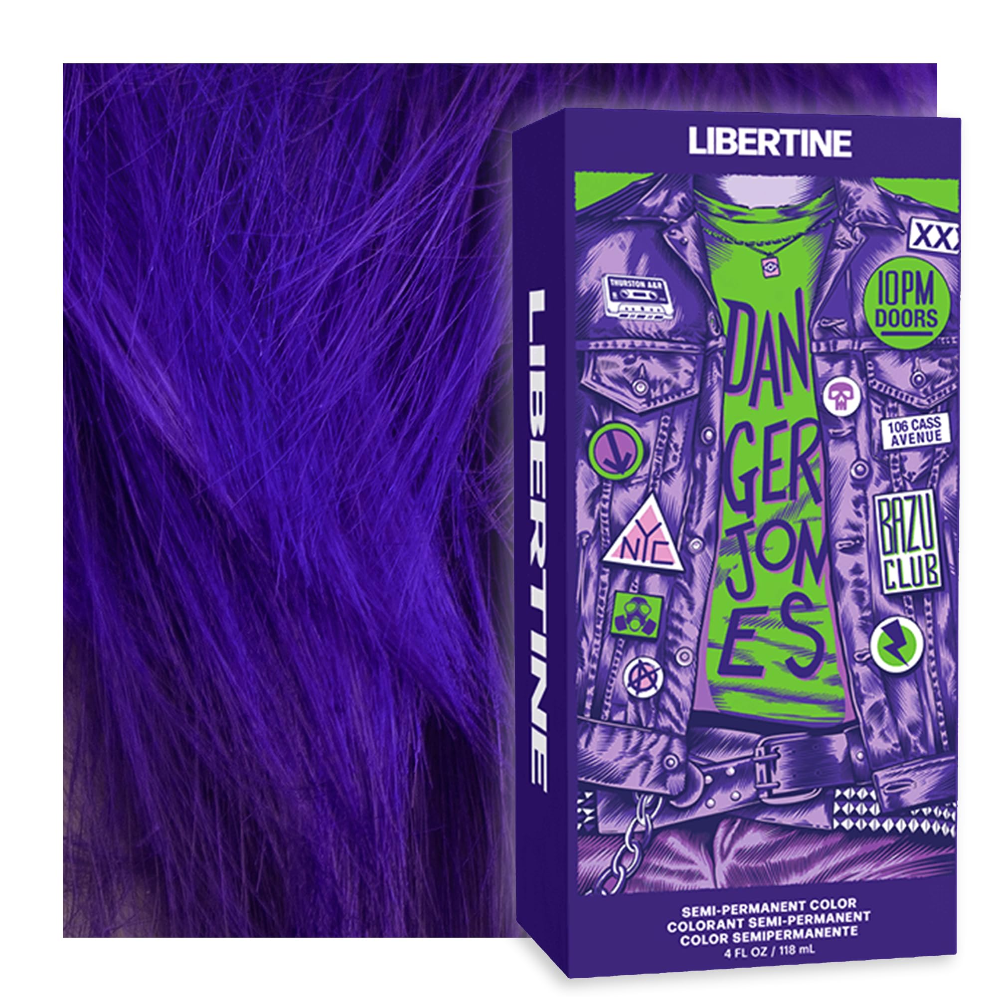 Danger Jones Libertine Violeta: aplicación suave para color vibrante y uniforme