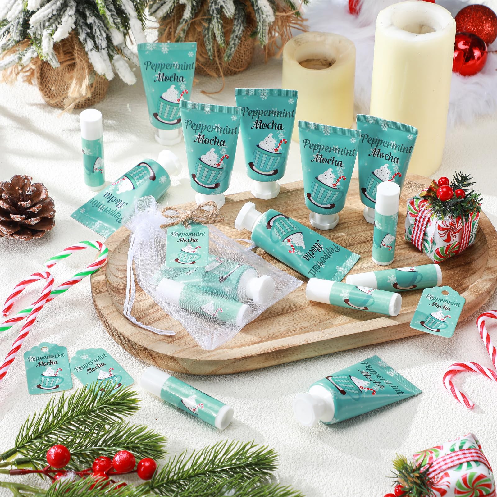 Dansib bálsamo labial navidad, textura suave y aroma agradable para bolsos.