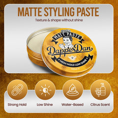 Aplicación en la mano de Dapper Dan Matt Paste para lograr agarre flexible
