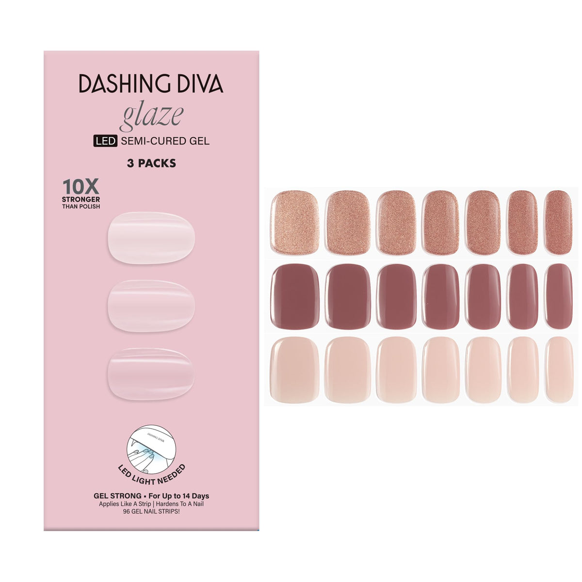 Dashing Diva Glaze: bandas de uñas gel nude para un acabado duradero y brillante