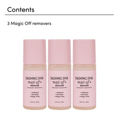 Magic Off+ Remover contiene aceite de ricino para hidratar durante la retirada