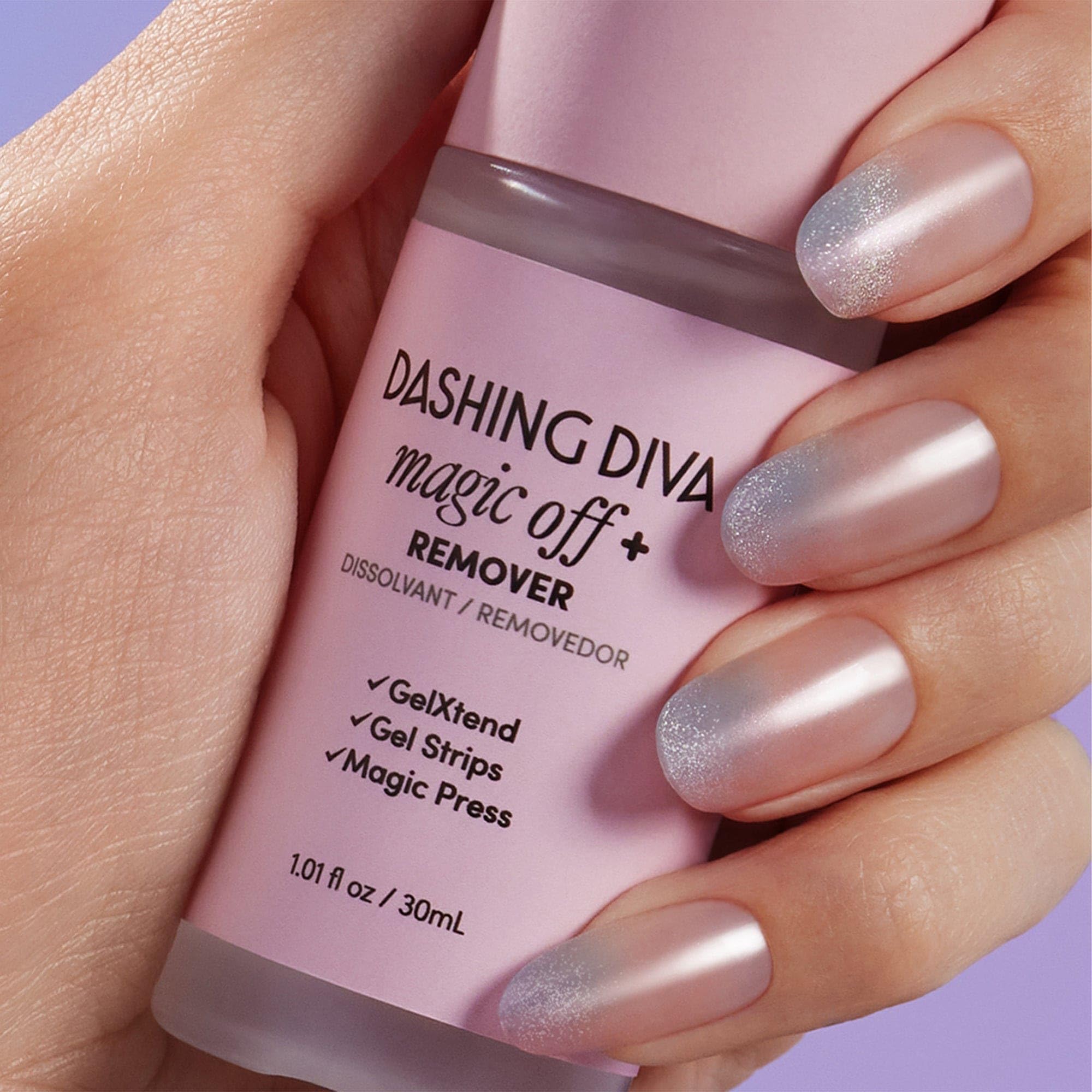Dashing Diva Magic Off+ Remover, aplicación fácil para uñas postizas