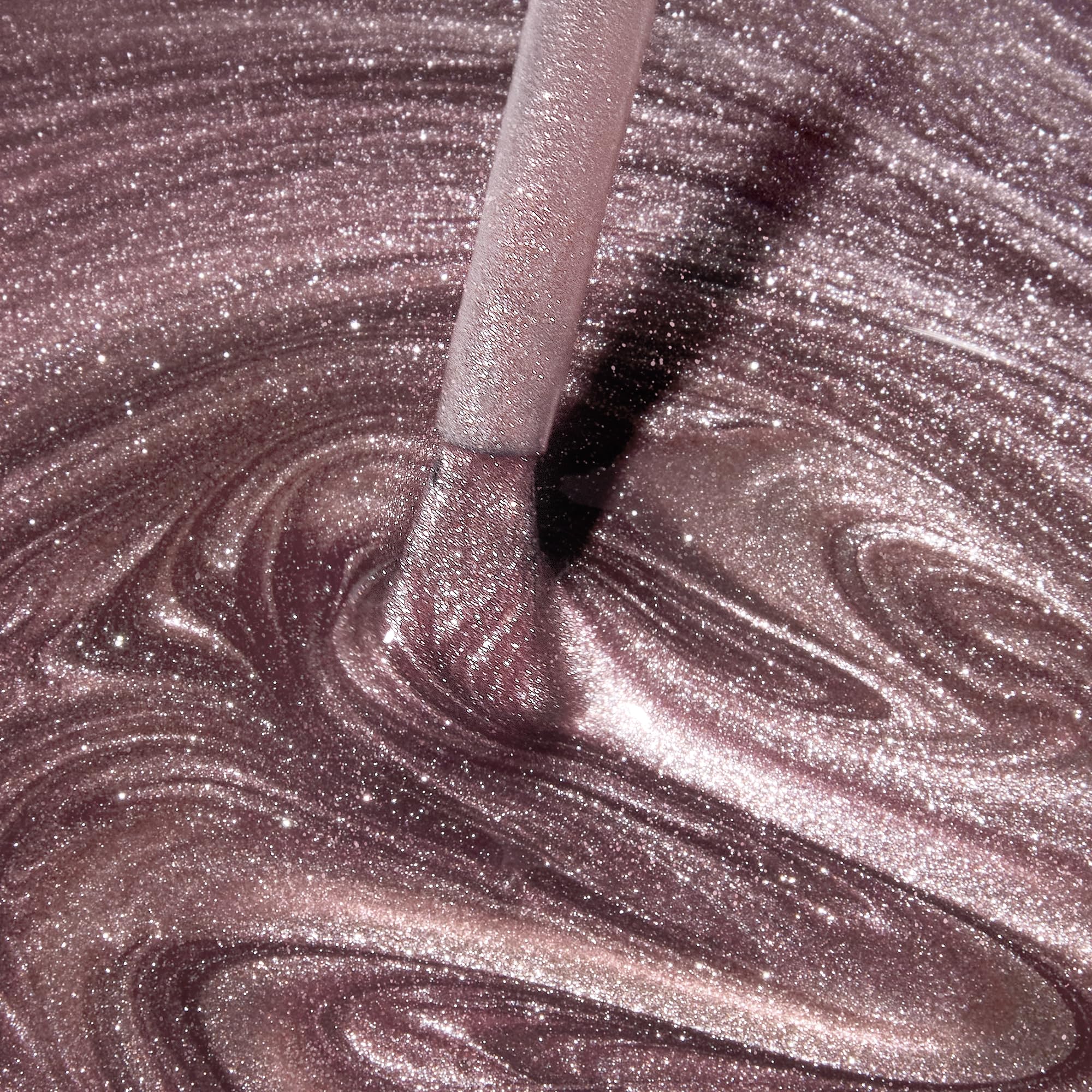 Dazzle Dry Out N' About rosa-oro metalico, cobertura completa.