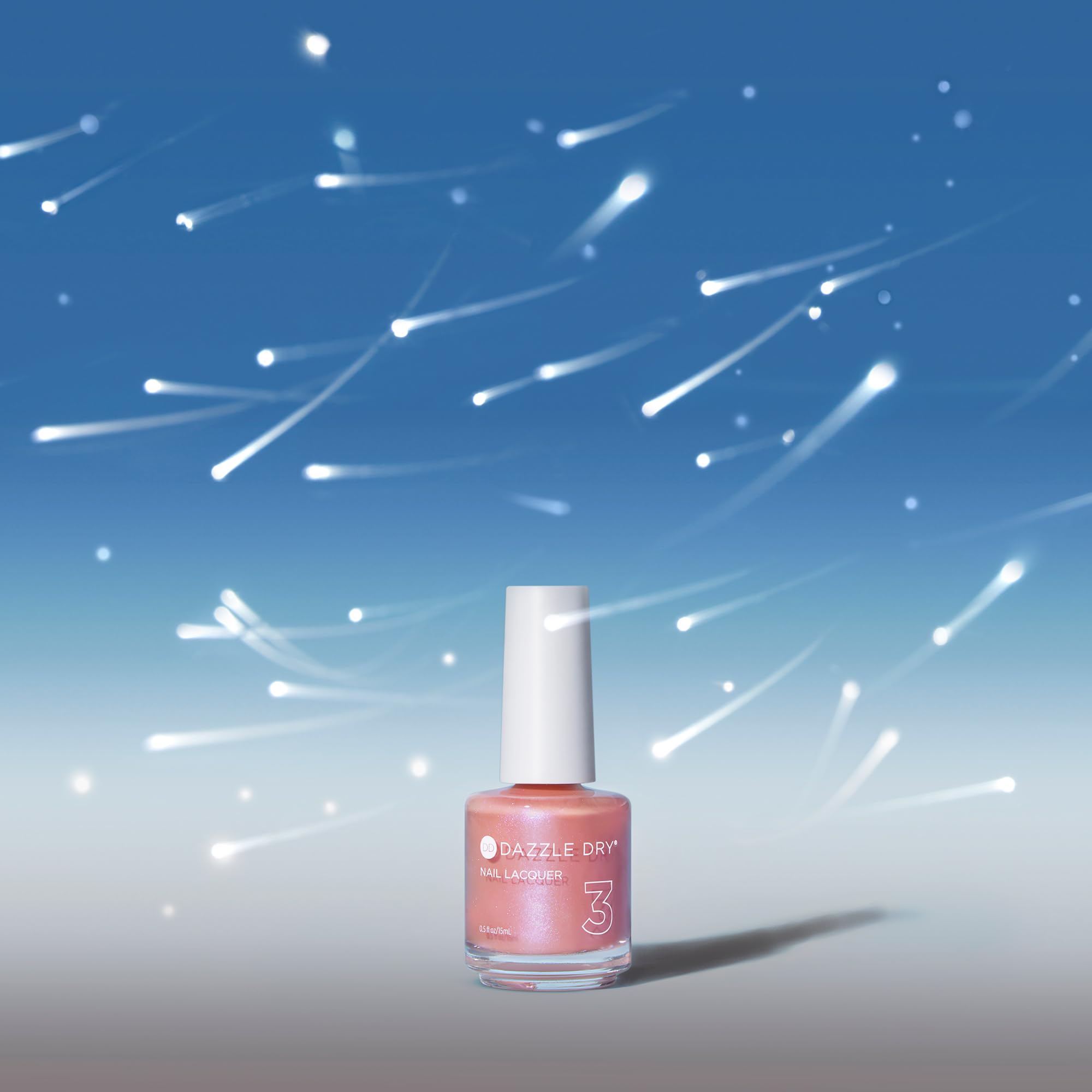 Dazzle Dry Milky Way, secado en segundos, manicura rápida.
