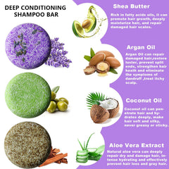 DBEAUTYM barra champú lavanda natural, aroma calmante y cabello suave.