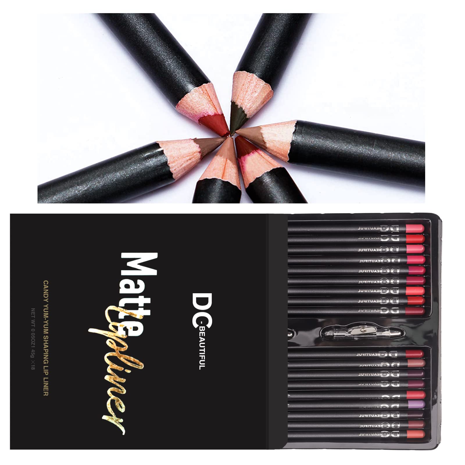 DC-BEAUTIFUL delineadores labiales con acabado mate y control definido