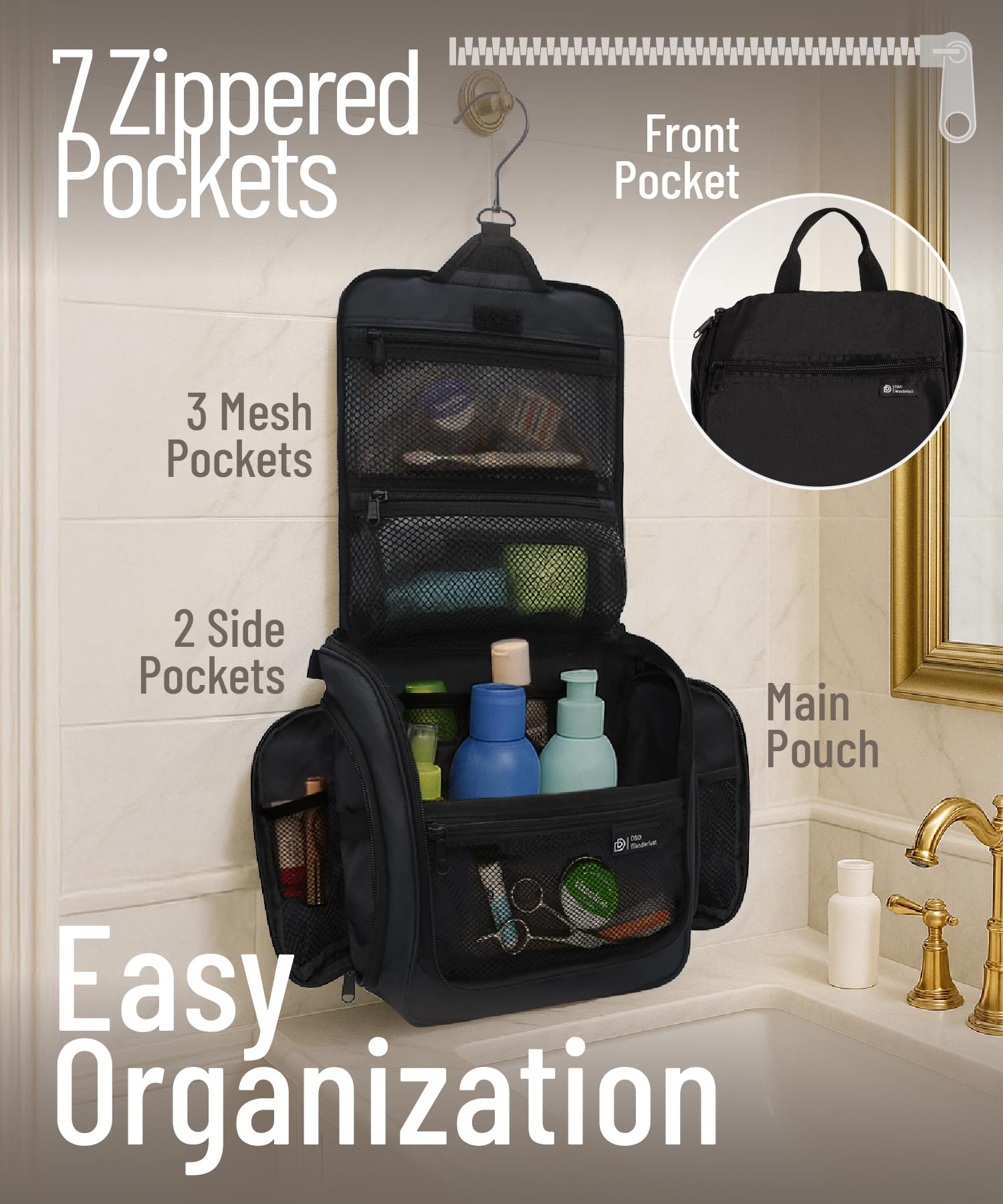 dd-d-d-wanderlust nylon resistente al agua protege tus cosméticos en viajes