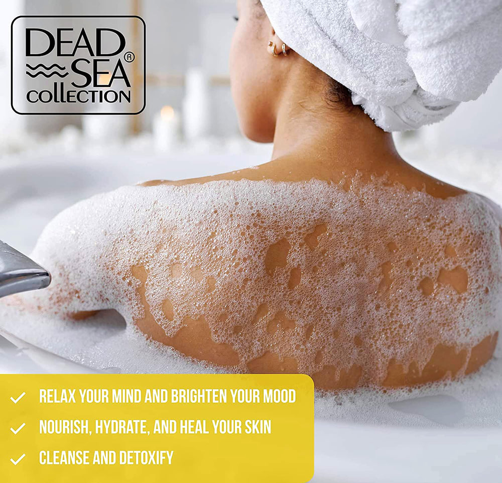 Gota de aceite de almendras en Dead Sea Collection Bubble Bath, nutrición para la piel.