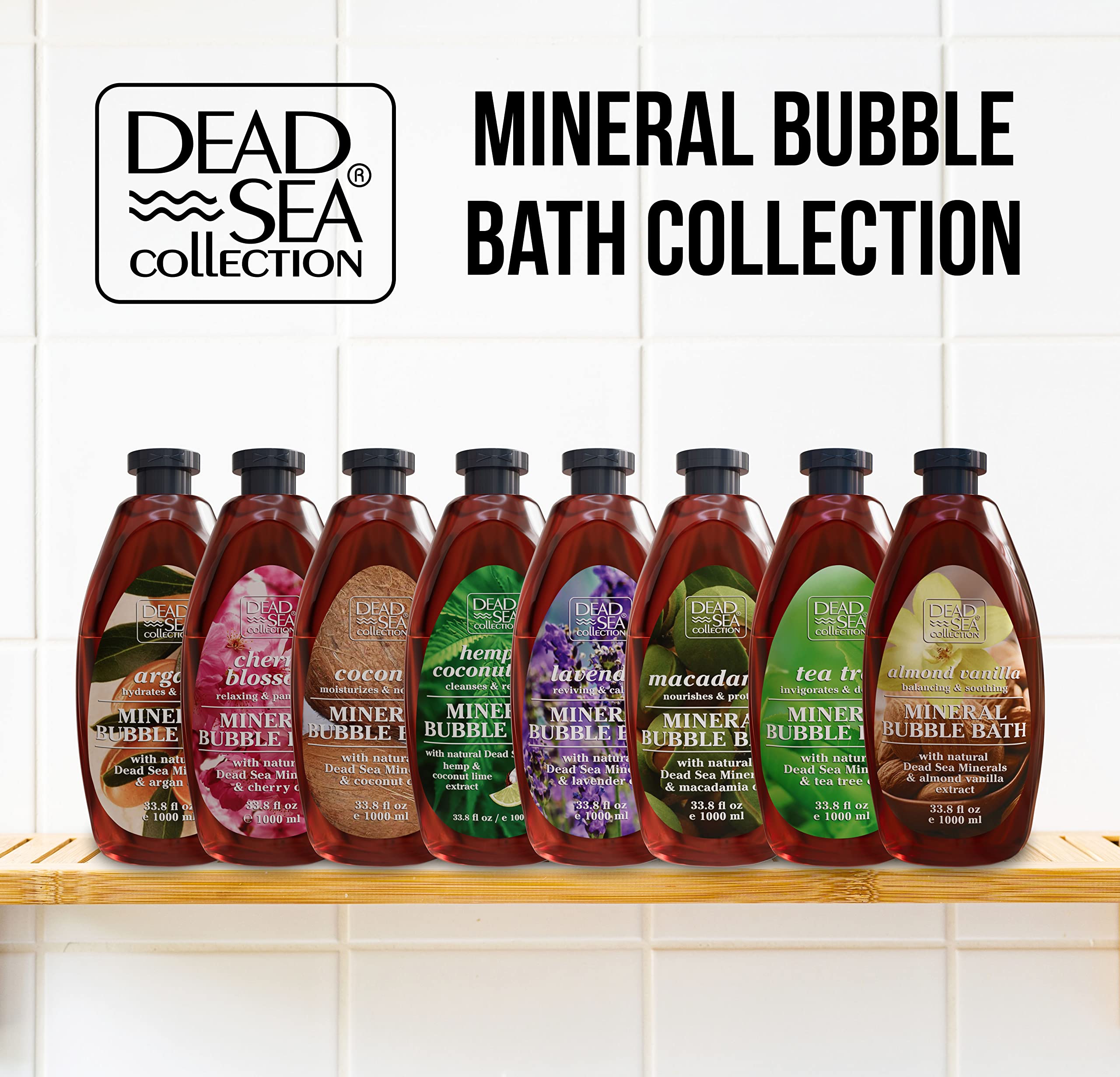 Dead Sea Collection, burbujas que se expanden, experiencia aromática envolvente.