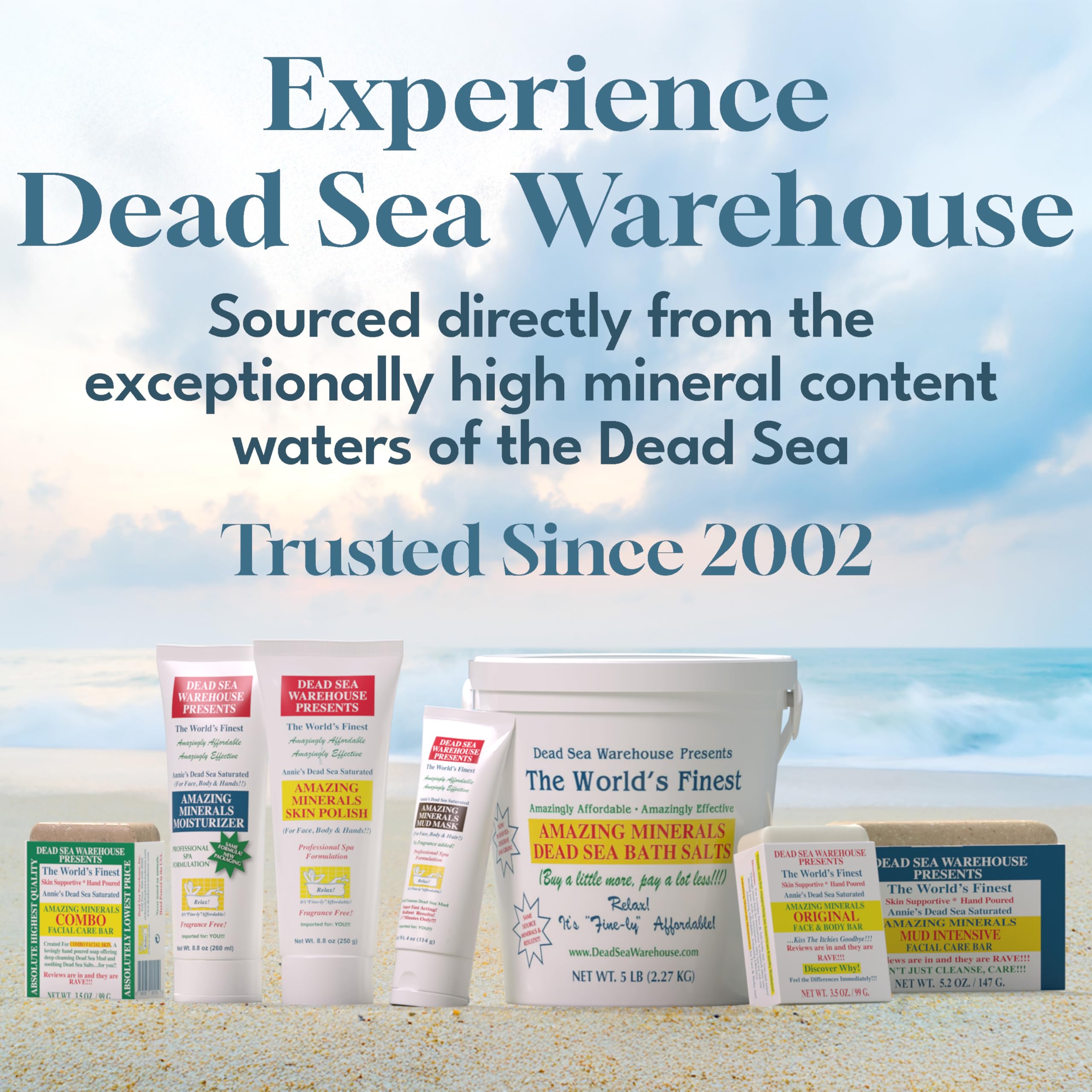 Dead Sea Warehouse sal de baño minerales uso frecuente en bañera, relajación recreativa.