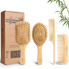 Cepillo Debetool de bambú para cabello suave y cuidado diario