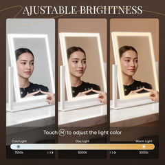 DECADENCE Espejo con iluminación LED de tres colores para distintas ocasiones