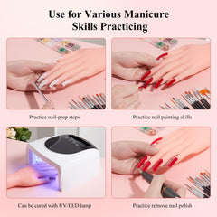 Arcilla para uñas Deciniee facilita fijación y modelado en prácticas.