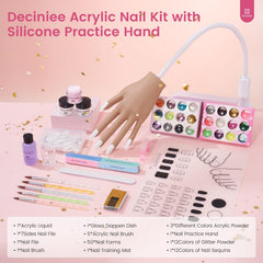 Kit Deciniee para principiantes, todo en uno para uñas acrílicas