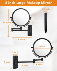 DECLUTTR: Espejo extensible 12 pulgadas para ahorro de espacio.