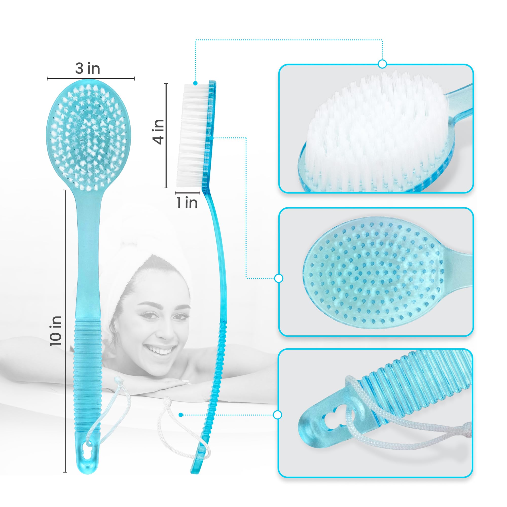 DecorRack cepillo de baño para alcance en espalda, útil y cómodo