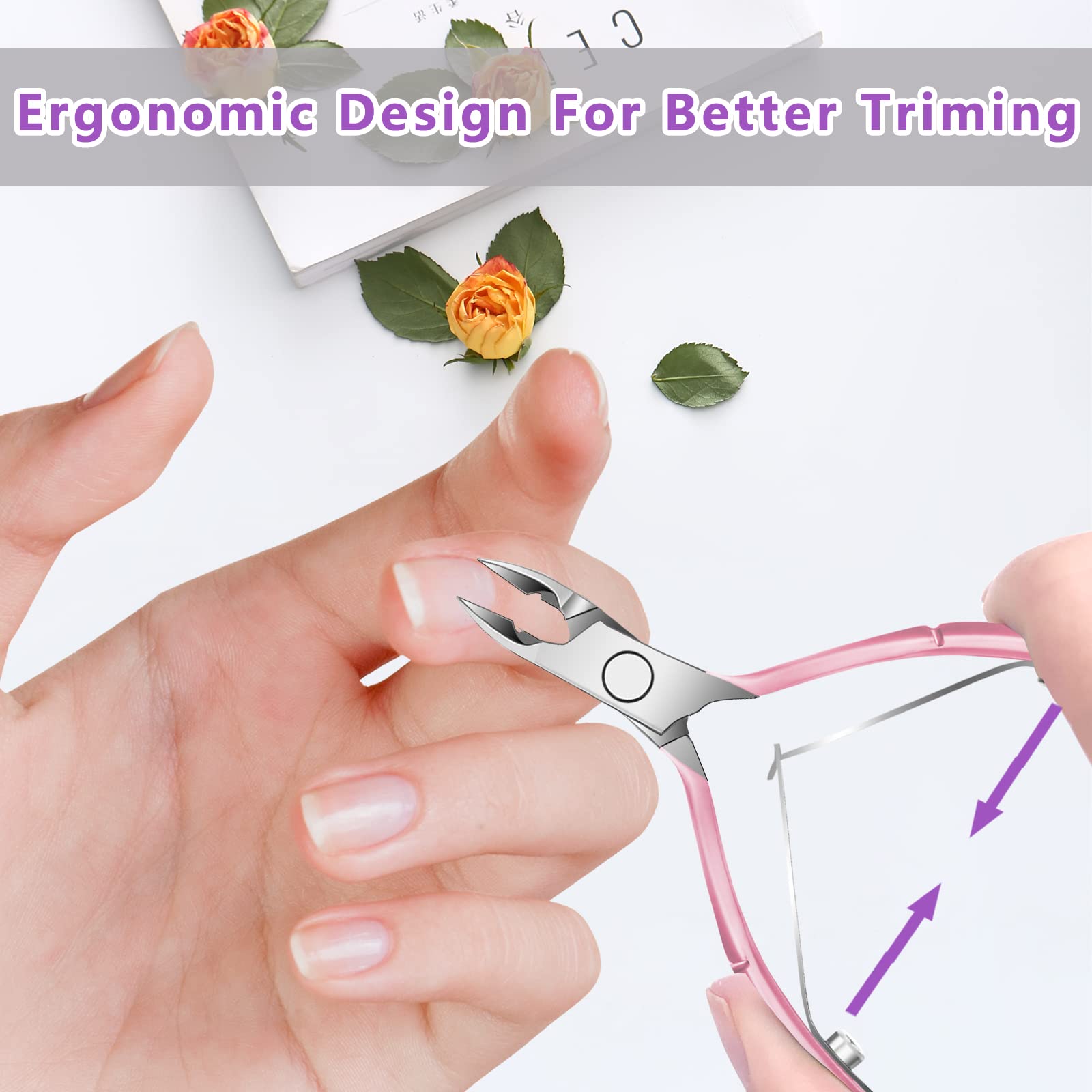Decute mango ergonómico antideslizante para mayor control.