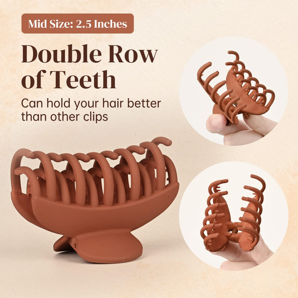 Deeka clip pelo dientes dobles con doble hilera para mayor agarre