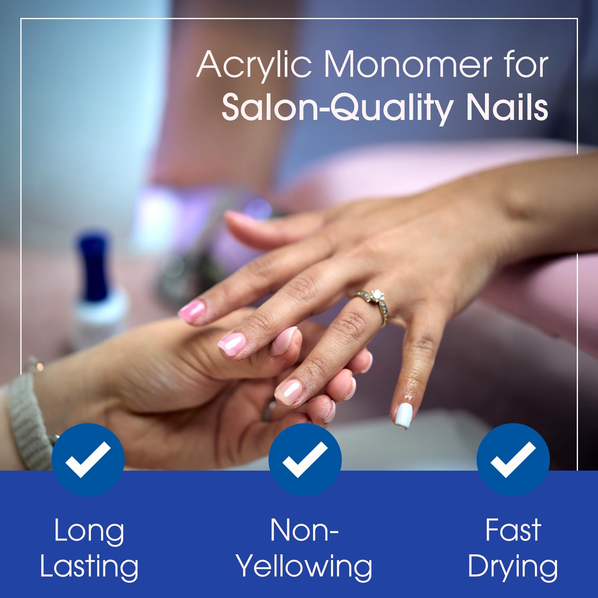 DeEnti Nomma Plus bottle side view emphasizes quick-dry performance in salons.