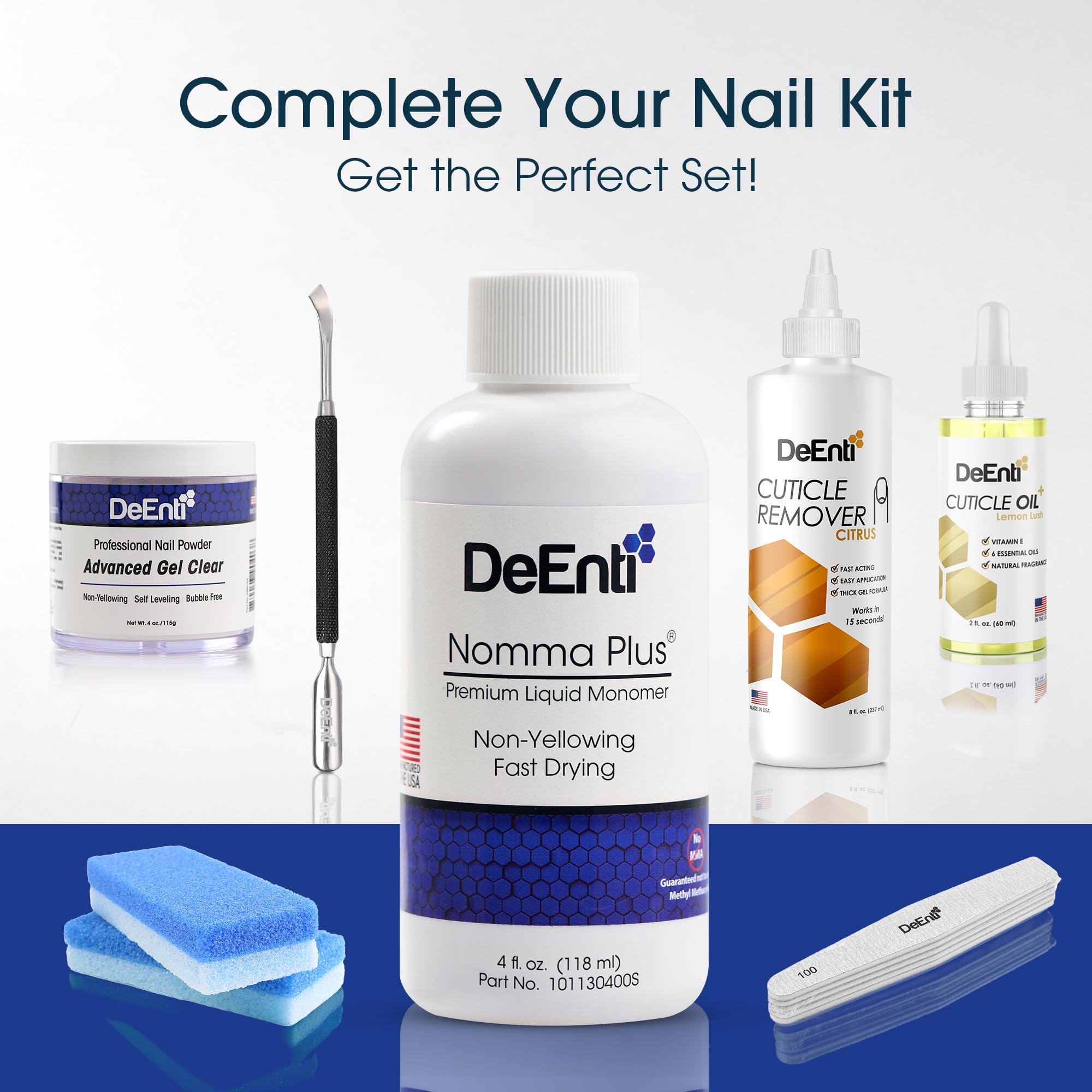 Kit DeEnti Nomma Plus para retoques y uñas duraderas.