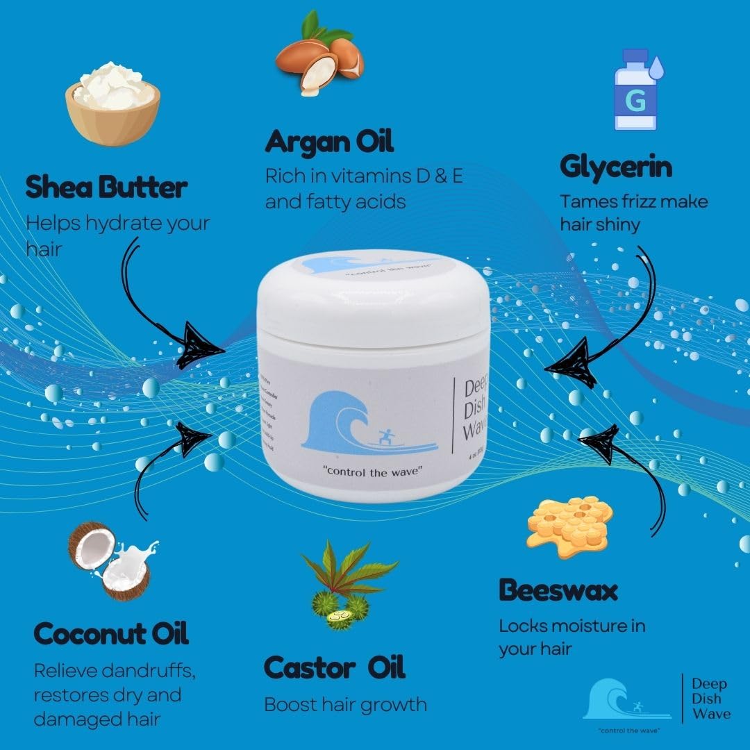 Deep Dish Wave, ingredientes naturales para cabello saludable y brillo.