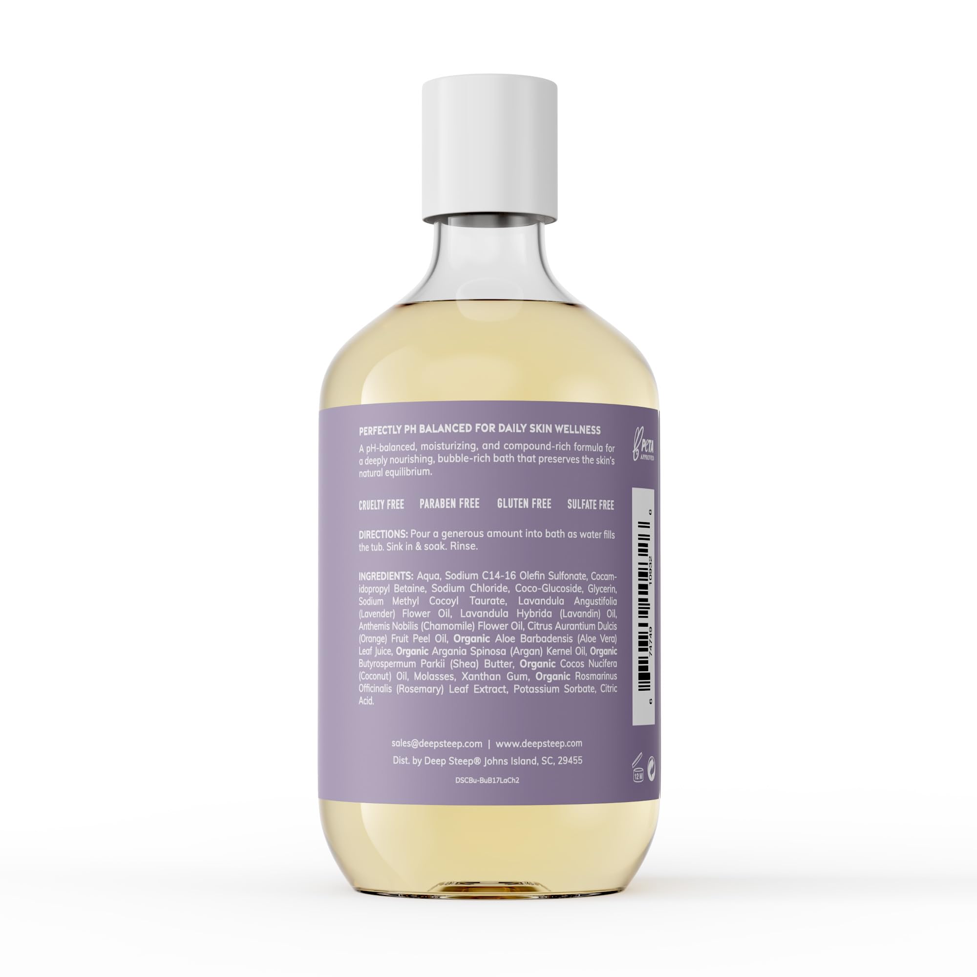 Deep Steep Bano Lavanda Manzanilla: vertido de burbujas aromáticas en agua tibia