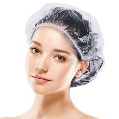 Defabee gorro de ducha desechable grueso y grande protege el cabello durante el lavado