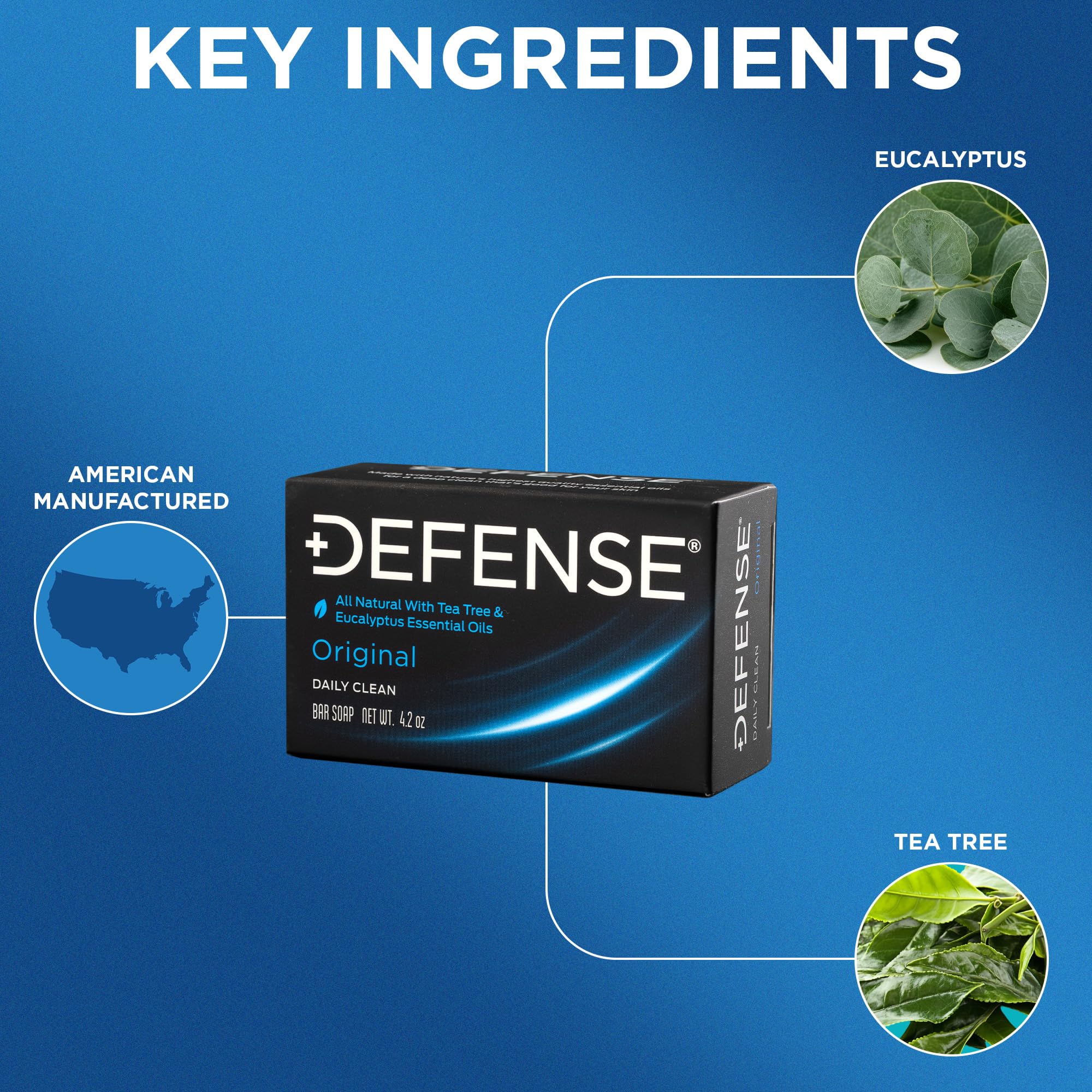 Defense Soap detalle-te: aceite de árbol de té para una limpieza natural.