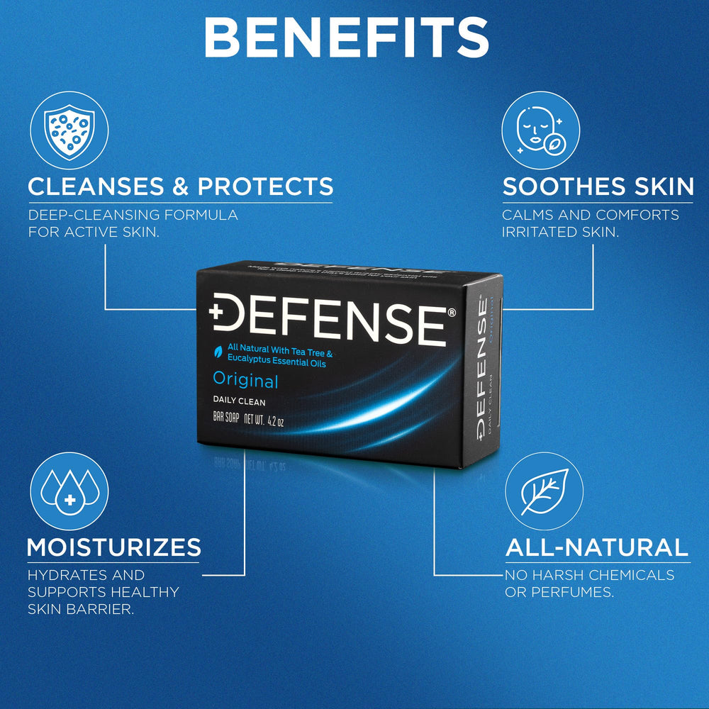 Defense Soap espuma: lavado profundo tras entrenamiento para retirar sudor y grasa.