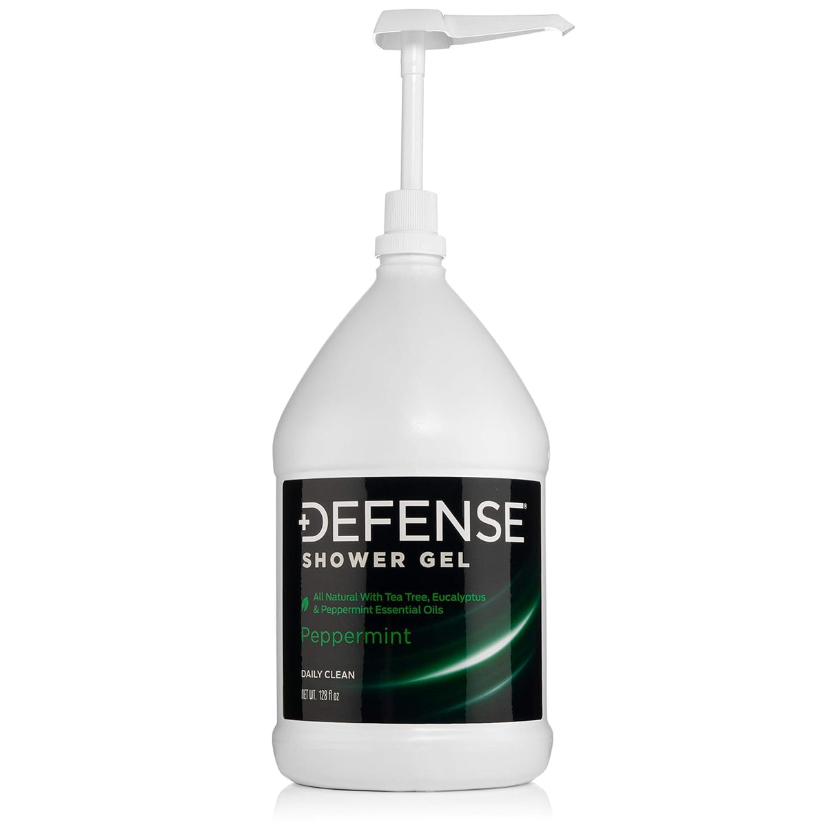 Defense Soap gel ducha menta, botella grande para uso diario y limpieza refrescante.