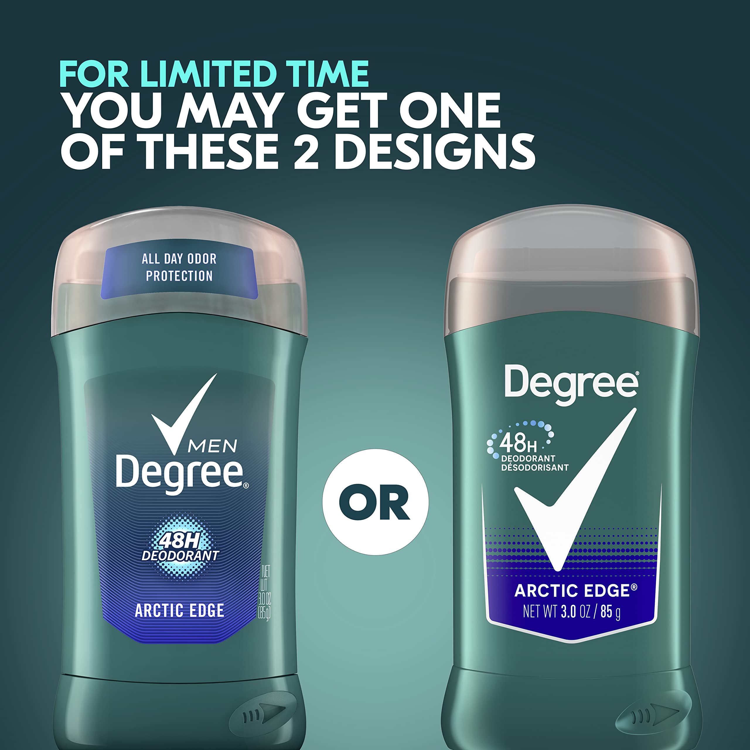 Degree Arctic Edge desodorante sin aluminio para piel sensible