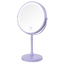 DEIOVWXS Espejo de maquillaje iluminado 360° para ver el rostro desde cualquier ángulo
