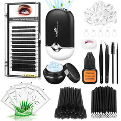 Dejiovey kit extensiones pestanas 0-07D 8-15mm para acabado natural.