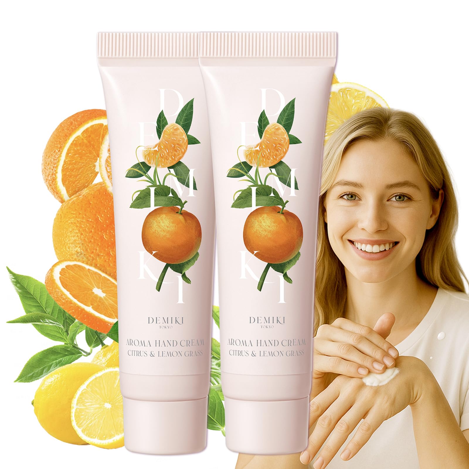 DEMIKI crema manos karité coco, envase mini para viaje y cuidado inmediato.
