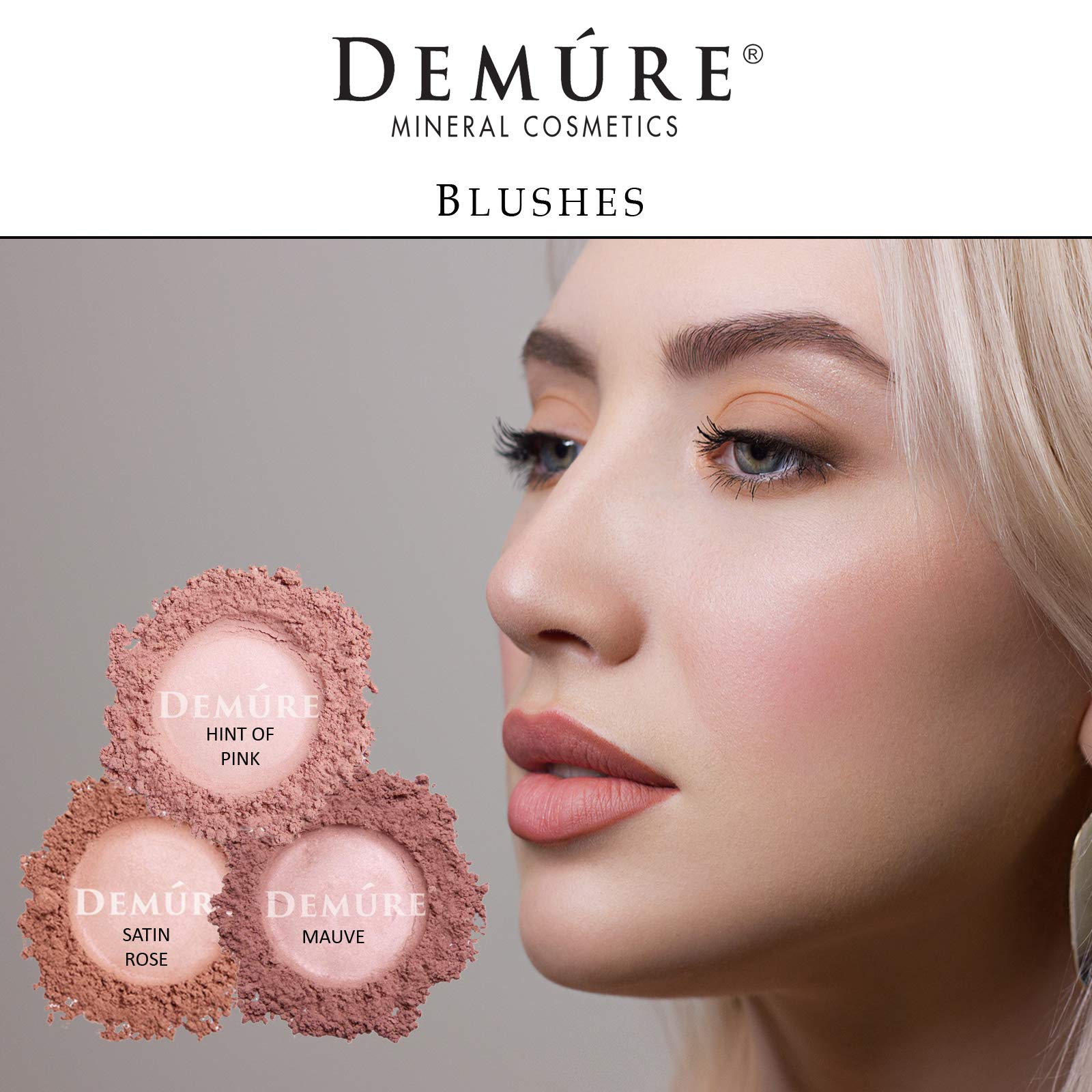 DEMÚRE Mineral Blush: aplicacion-suave para color uniforme y mezcla sencilla