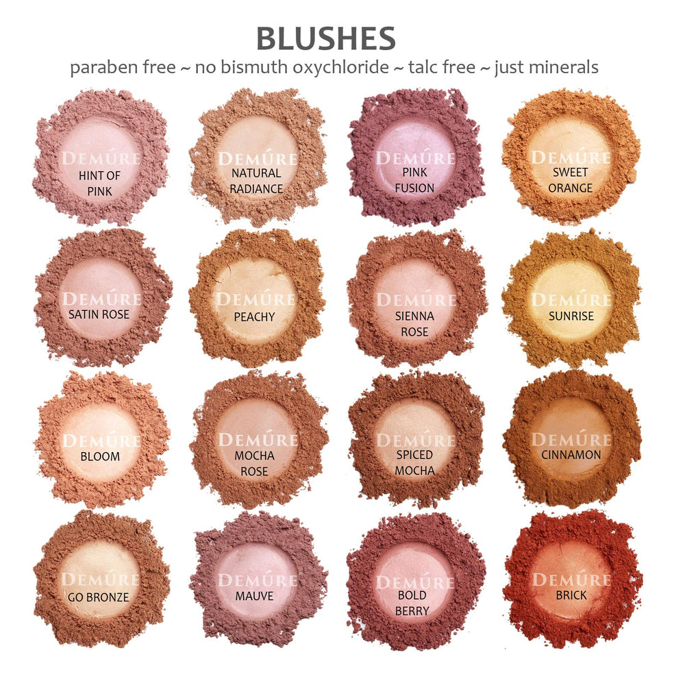 DEMÚRE Mineral Blush: hecho-en-eeuu, no probado en animales