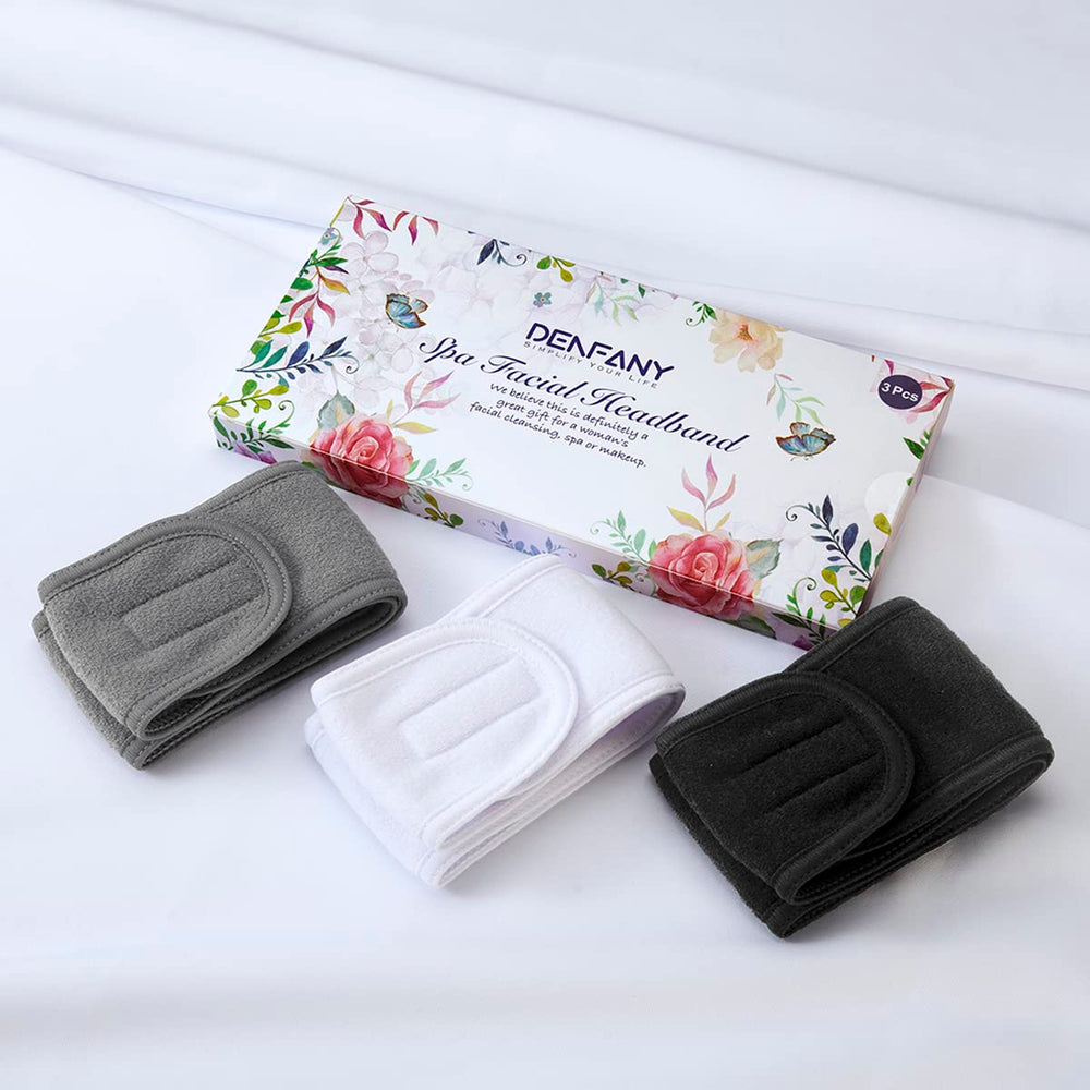 Denfany banda spa 3 piezas en blanco, ajuste con Velcro para mayor comodidad