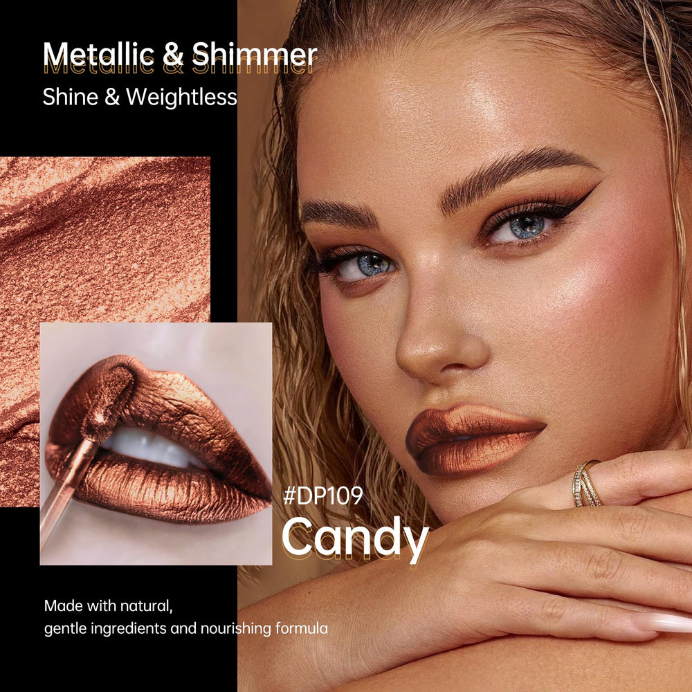 Depuplum labio metalico durabilidad que resiste comidas y bebidas.